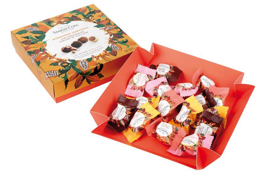 Bombones surtidos con praliné de avellana, de Simón Coll