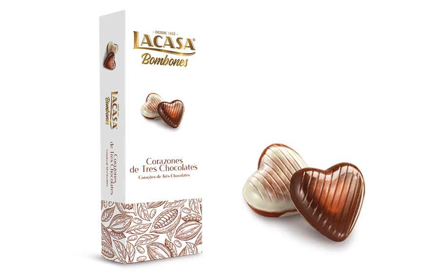 Corazones Tres Chocolates, de Grupo Lacasa